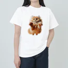 hikotakuの飛行猫 ヘビーウェイトTシャツ