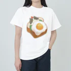 GOAT9 - ぼうし猫のイラストグッズ -のすやすや猫ちゃん ヘビーウェイトTシャツ