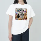 akinyan3128の絵描きのパンダ君 ヘビーウェイトTシャツ
