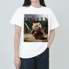 もふもふ日本史の剣もつねこ ヘビーウェイトTシャツ