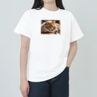 ねむねこのお店のふさふさねこ ヘビーウェイトTシャツ