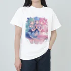 AQUAMETAVERSEのアイドルフラワーズ　なでしこ1478 ヘビーウェイトTシャツ