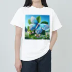 Chihiro0318の水色に舞う美しい蝶々 Heavyweight T-Shirt