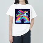 momonekokoのネオンカラーのユニコーン ヘビーウェイトTシャツ