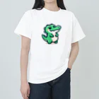 waniwanipanikuのデフォルメされたワニ ヘビーウェイトTシャツ