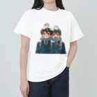 可愛い男の子イラスト販売所　By,keicyanの男の子　中学1年生　冬 ヘビーウェイトTシャツ