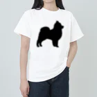 MonoChromeの005 ポメラニアン -Black- Heavyweight T-Shirt