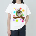 Lily bird（リリーバード）のホオミドリアカオウロコインコ フルカラー② ヘビーウェイトTシャツ