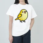 Cody the LovebirdのChubby Bird オキナインコ　イエロー ヘビーウェイトTシャツ