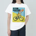 nidan-illustrationのGYRO HOPPER (inked fixie girl) ヘビーウェイトTシャツ