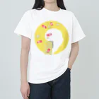 蛇口〆太のお店の無い家紋-カルボナーラ- ヘビーウェイトTシャツ