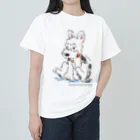 obosa_DENS/SABEAR_shop ＠SUZURIの立ち耳ワイヤーFOX_ウェア ヘビーウェイトTシャツ