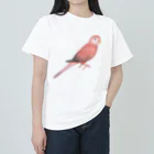 まめるりはことりのアキクサインコ　ピンク【まめるりはことり】 ヘビーウェイトTシャツ