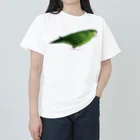 まめるりはことりのサザナミインコ　グリーン【まめるりはことり】 ヘビーウェイトTシャツ