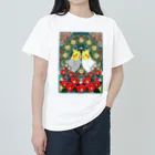 まめるりはことりのオカメインコ椿【まめるりはことり】 ヘビーウェイトTシャツ