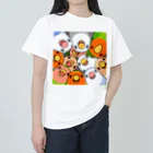 まめるりはことりのみっちりむっちり過密コザクラインコさん【まめるりはことり】 ヘビーウェイトTシャツ