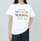 豆つぶのSighthound Friends(淡色推奨) ヘビーウェイトTシャツ