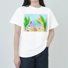 Lily bird（リリーバード）のニシキ・チンアナゴの中に迷いこんだ忍者スリスリくん ヘビーウェイトTシャツ