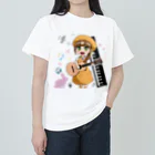 ふわりおんぷふぁーむのかおふあちゃんギター&ピアノ(フルカラー) ヘビーウェイトTシャツ