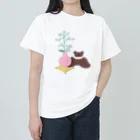 かわべしおん | イラストレーターのカスミソウとぬいぐるみ Heavyweight T-Shirt