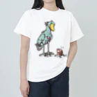 Cɐkeccooのハシビロコウとサカナ‐カラフル ヘビーウェイトTシャツ