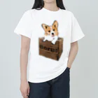 犬グッズの店しえるぶるーの箱入りコーギー Heavyweight T-Shirt