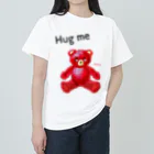 cocoartの雑貨屋さんの【Hug me】（赤くま） Heavyweight T-Shirt