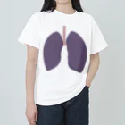 8anna storeの人体のなぞ。縮んだ黒い肺。 Heavyweight T-Shirt