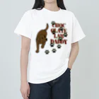 ハッピー・ラブラドールズのChocolate Lab Daddy　チョコレートラブラドール ヘビーウェイトTシャツ