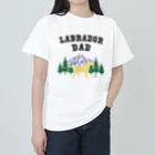 ハッピー・ラブラドールズのLabrador Dad イエローラブラドール Heavyweight T-Shirt