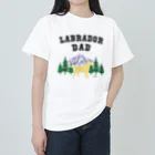 ハッピー・ラブラドールズのLabrador Dad イエローラブラドール ヘビーウェイトTシャツ