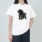 chippokeのトイプードル ブラック ヘビーウェイトTシャツ