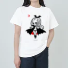 Mizna Wadaの月夜のヴァンパイアガール - ライトカラー向け ヘビーウェイトTシャツ