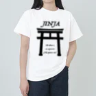 あさやけ洋品店のJINJA（黒） ヘビーウェイトTシャツ