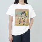 nidan-illustrationの"双輪車娘之圖會" 3-#1 ヘビーウェイトTシャツ