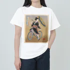 nidan-illustrationの"双輪車娘之圖會" 5-#1 ヘビーウェイトTシャツ