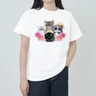 SANKAKU DESIGN STOREの仲良し！ぺちゃかわ猫ちゃんたちのバカンス。 Heavyweight T-Shirt