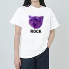 小鳥と映画館のロックなネコ ヘビーウェイトTシャツ