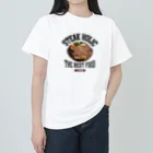 メシテロタイプ（飯テロTシャツブランド）の1ポンドステーキ（ビンテージ風） Heavyweight T-Shirt
