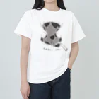 アオフジマキの注射が怖くてしがみつく猫 ヘビーウェイトTシャツ