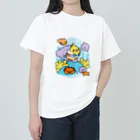 Cody the LovebirdのChubby Bird サンゴ礁を守ろう！　オカメインコと海のお友達 Heavyweight T-Shirt