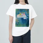 aoitsukiのくじらさんと仲間たち ヘビーウェイトTシャツ