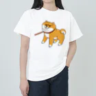 もんとみ | もっちり動物造形作家の散歩から帰りたくない柴犬 ヘビーウェイトTシャツ