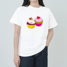 Draw freelyのカップケーキ ヘビーウェイトTシャツ