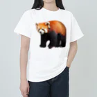 いきもの大好き！ほほえみフレンズのレッサーパンダがとっても可愛い ヘビーウェイトTシャツ