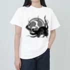 唐揚げくん。の墨蛸と家紋 Heavyweight T-Shirt