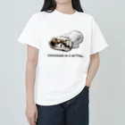 犬グッズの店しえるぶるーのミトンに入ったチワワ(ブラックタン) Heavyweight T-Shirt