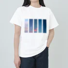 朝の庭のまどろみ(紺) ヘビーウェイトTシャツ