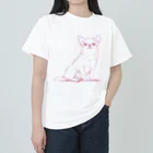 ぎーのの白いチワワ・赤 Heavyweight T-Shirt