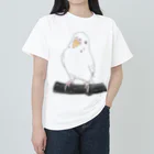 まめるりはことりのまったりセキセイインコちゃん【まめるりはことり】 ヘビーウェイトTシャツ